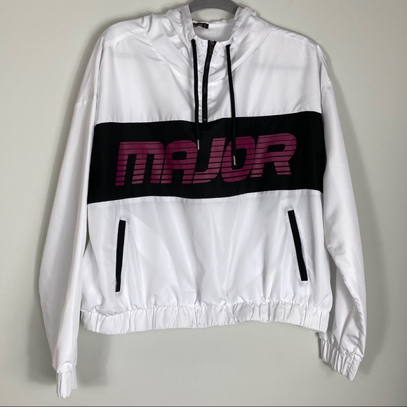Forever 21 Major Graphic Lightweight Pullover Jacket - Picture 3 of 6